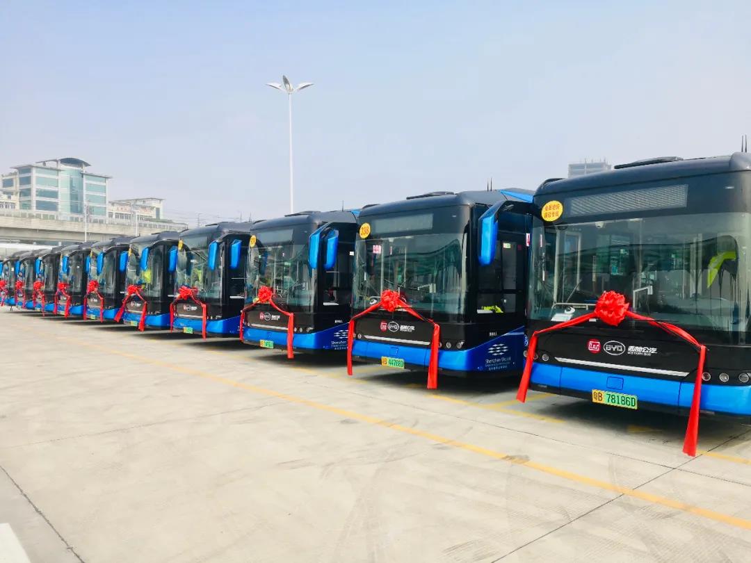 领航新时代绿色公交，首批全新比亚迪纯电动客车投运深圳